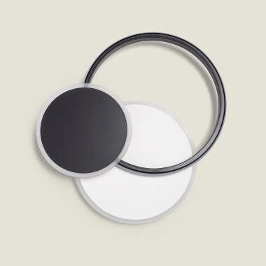 QUENIVO platte LED plafondlamp in wit met zwart, afbeelding 6