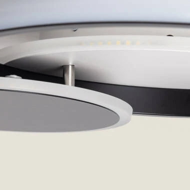 QUENIVO platte LED plafondlamp in wit met zwart, afbeelding 5