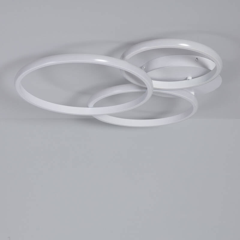 PESCARO platte LED plafondlamp 66 cm in wit