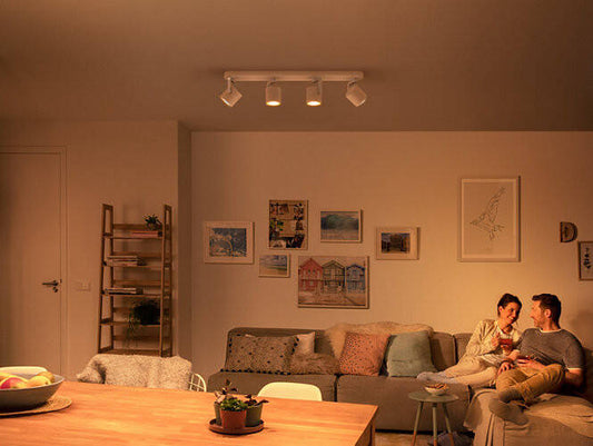 ULVIVO witte LED plafondlamp met vier spots, afbeelding 2