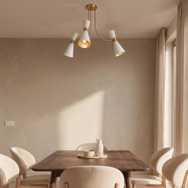 DILARO plafondlamp met drie spots op ronde plaat 60 cm, afbeelding 2