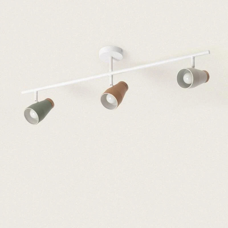 MORDIVO plafondlamp met drie gekleurde kappen