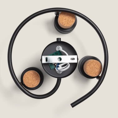 ZEMTAVO zwarte plafondlamp met drie spots, afbeelding 5