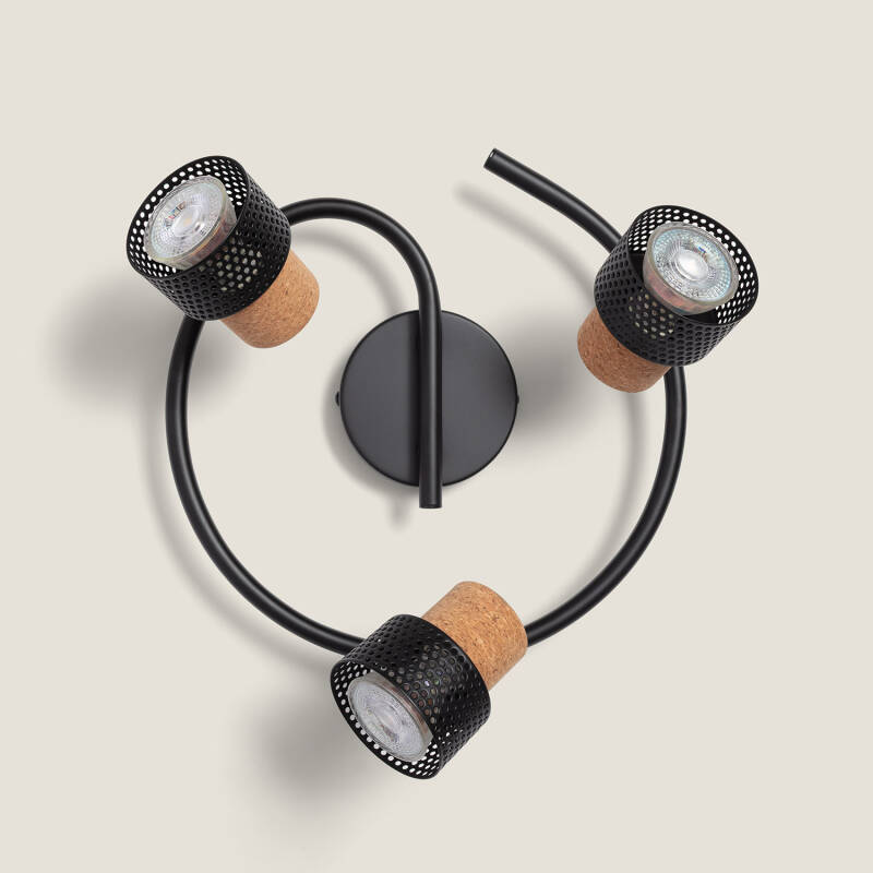 ZEMTAVO zwarte plafondlamp met drie spots, afbeelding 4