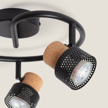 ZEMTAVO zwarte plafondlamp met drie spots, afbeelding 2