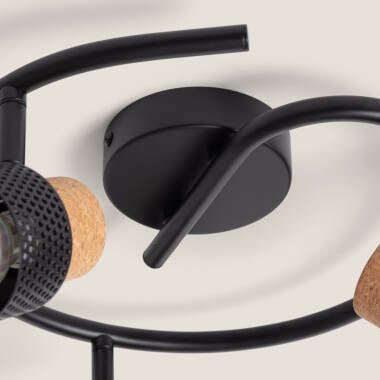 ZEMTAVO zwarte plafondlamp met drie spots, afbeelding 3