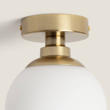 TARNIVO gouden plafondlamp met glazen bol, afbeelding 2