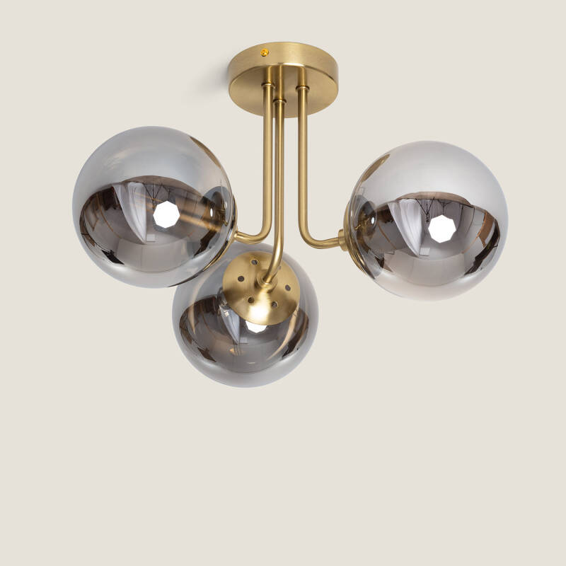 Gimbaro plafondlamp in rookgrijs