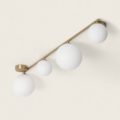 NONTARO plafondlamp met vier glazen bollen in wit