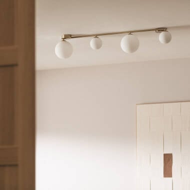 NONTARO plafondlamp met vier glazen bollen in wit, afbeelding 5