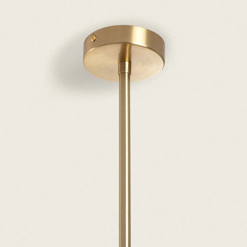MIRSARO plafondlamp van metaal en glas met tien lichtpunten in goud, foto 4