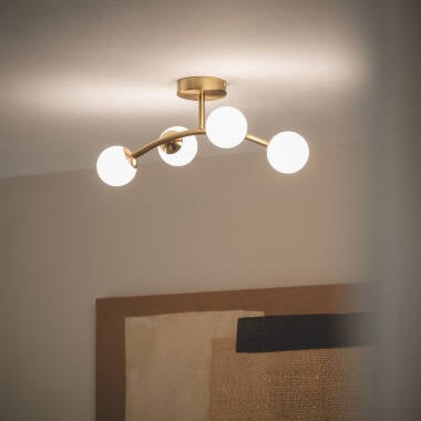 SABRANO plafondlamp in goud, afbeelding 4
