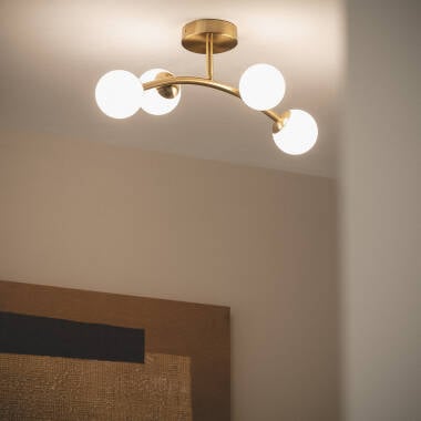 SABRANO plafondlamp in goud, afbeelding 3