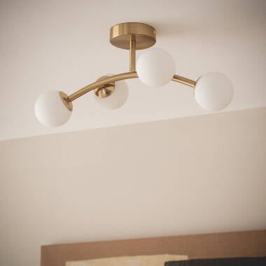 SABRANO plafondlamp in goud, afbeelding 2