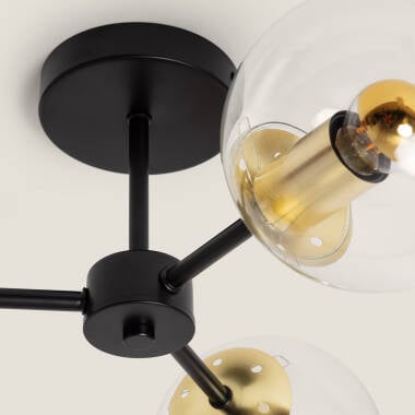 LUNSARO plafondlamp met drie glazen bollen, afbeelding 4