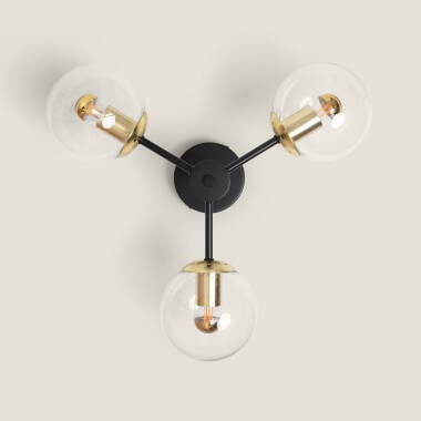 LUNSARO plafondlamp met drie glazen bollen, afbeelding 5