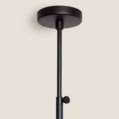 DROSARO asymmetrische plafondlamp van metaal en travertijn 61 cm, afbeelding 6