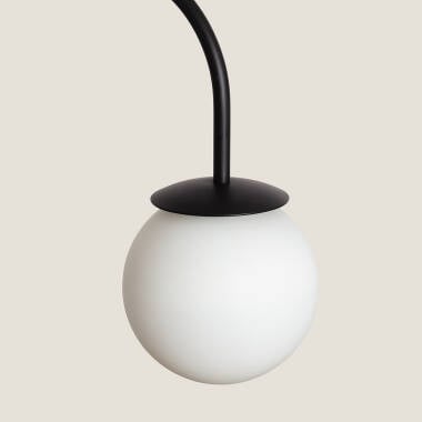 DROSARO asymmetrische plafondlamp van metaal en travertijn 61 cm, afbeelding 4