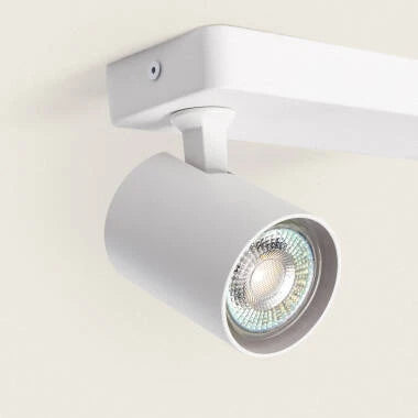 PILTIVO witte plafondbalk van aluminium met twee richtbare spots