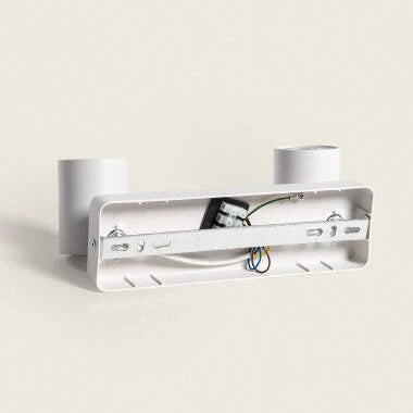 PILTIVO witte plafondbalk van aluminium met twee richtbare spots