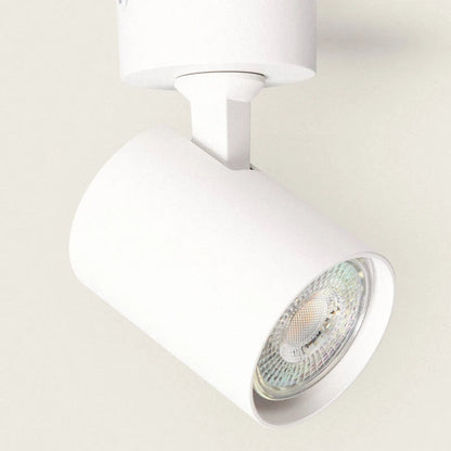 RONSIVO witte richtbare ronde opbouwspot van aluminium