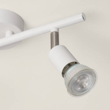 DRAVIVO witte plafondspot van aluminium met twee richtbare spots