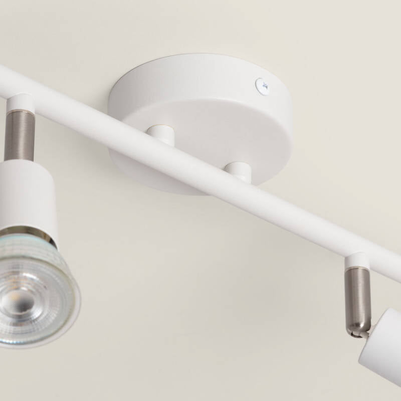 DRAVIVO witte plafondspot van aluminium met twee richtbare spots