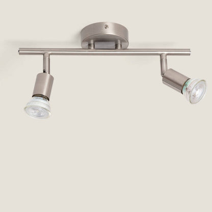 WENMIVO zilverkleurige richtbare plafondlamp met twee spots