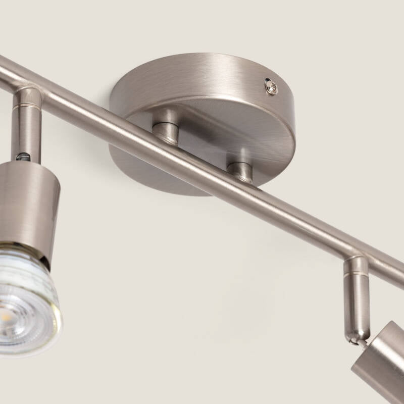 WENMIVO zilverkleurige richtbare plafondlamp met twee spots, afbeelding 4