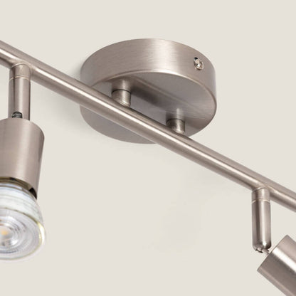WENMIVO zilverkleurige richtbare plafondlamp met twee spots, afbeelding 4