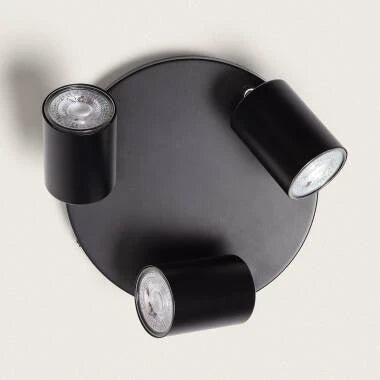 LINDAVO ronde plafondlamp met drie verstelbare spots