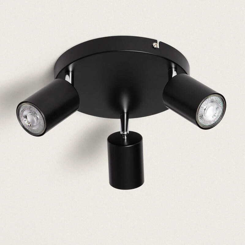 LINDAVO ronde plafondlamp met drie verstelbare spots