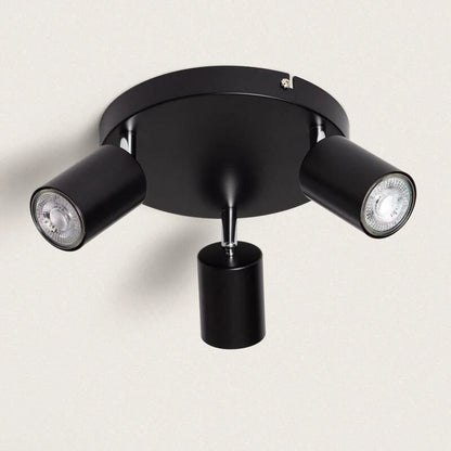 LINDAVO ronde plafondlamp met drie verstelbare spots