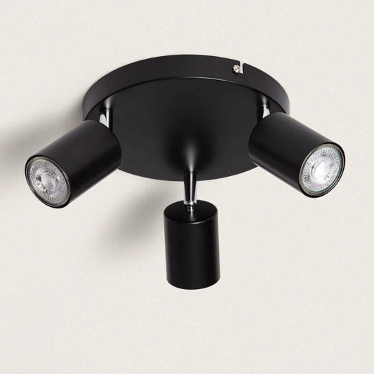 LINDAVO ronde plafondlamp met drie verstelbare spots