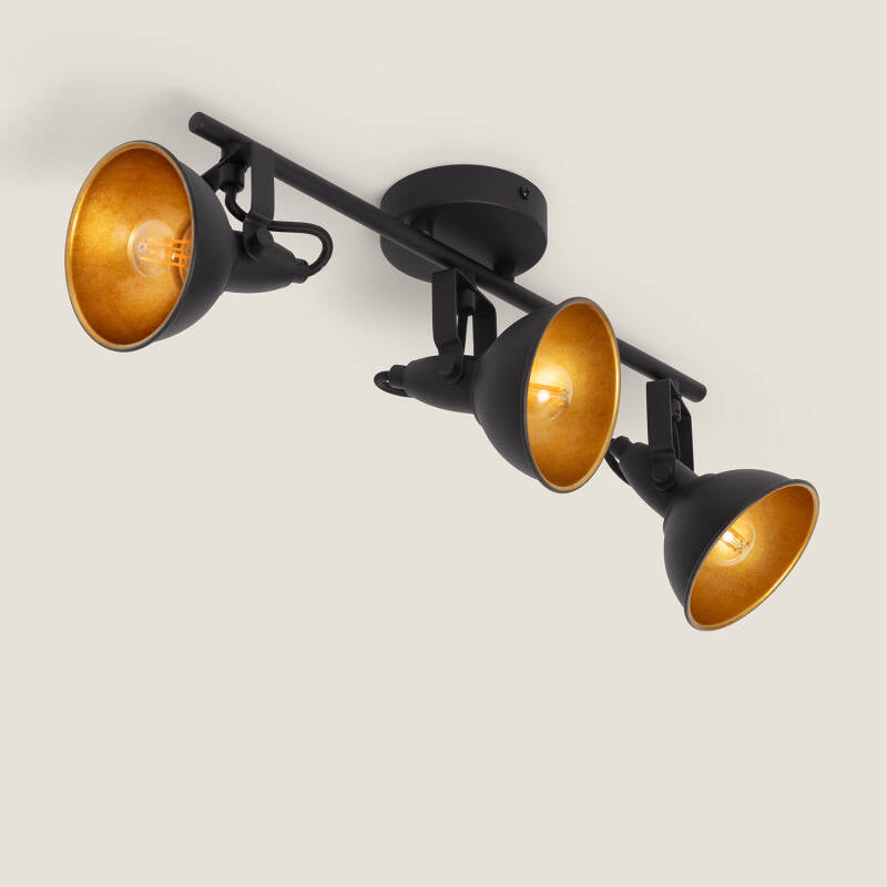 VARTARO plafondlamp met drie richtbare spots in zwart