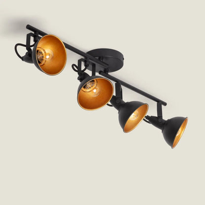 HALBIVO zwarte plafondlamp met vier richtbare spots