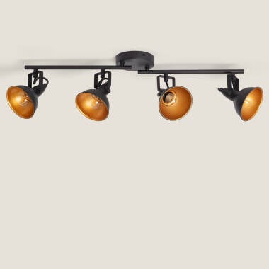 HALBIVO zwarte plafondlamp met vier richtbare spots, afbeelding 5