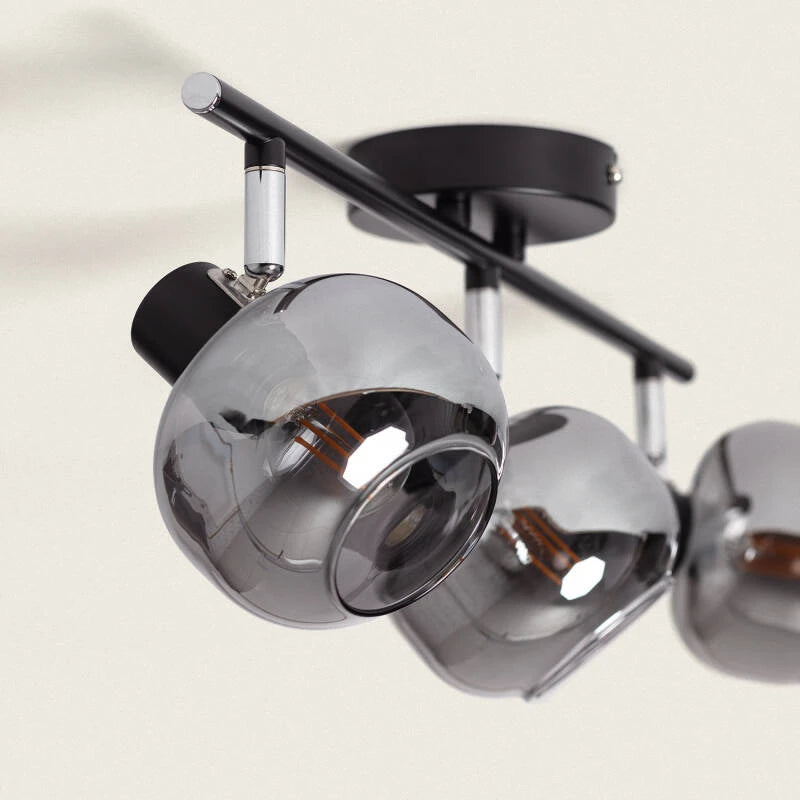 VESTRANO plafondbalk met drie glazen spots