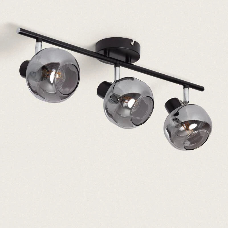 VESTRANO plafondbalk met drie glazen spots