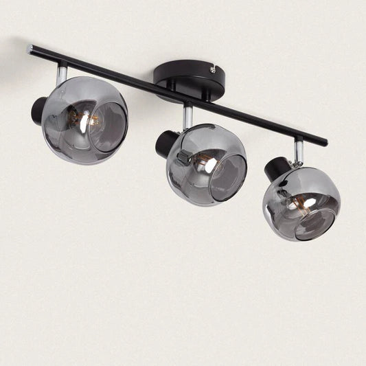 VESTRANO plafondbalk met drie glazen spots
