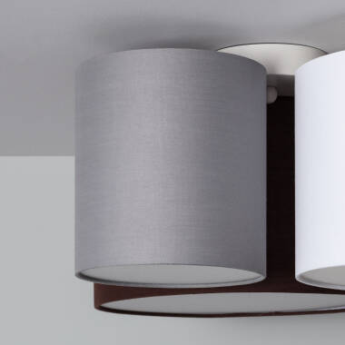 KOVRARO plafondlamp met drie textielen kappen, meerkleurig, foto 4