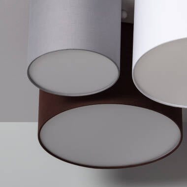 KOVRARO plafondlamp met drie textielen kappen, meerkleurig, foto 5