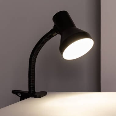 HULMANO zwarte metalen bureaulamp met klem