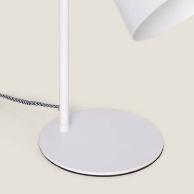 FILNAVO witte metalen bureaulamp met kantelbare kap