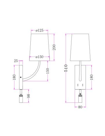 Wandlamp Pravano in een interieur (sfeerbeeld)