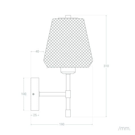 Wandlamp Ospiano in een interieur (sfeerbeeld)