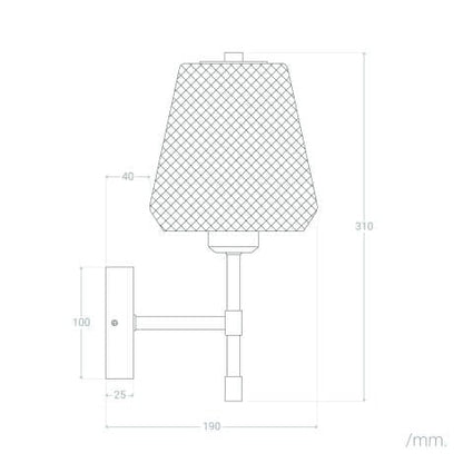 Wandlamp Ospiano in een interieur (sfeerbeeld)