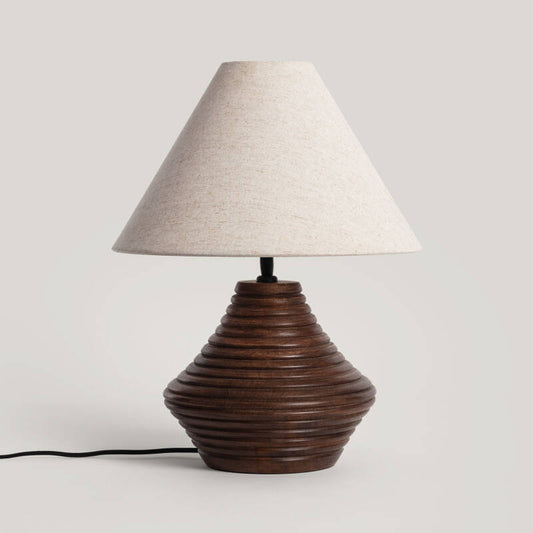 MERDARO tafellamp in beige, afbeelding 1
