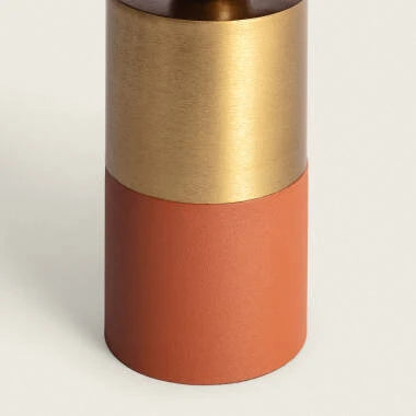 MERZARO metalen tafellamp met halfbolvormige kap 32 cm in terracotta, afbeelding 4