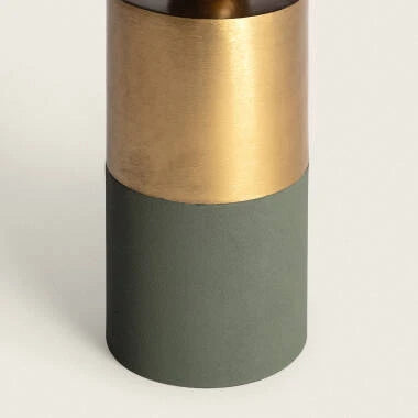 MERZARO metalen tafellamp met halfbolvormige kap 32 cm in olijfgroen, afbeelding 4